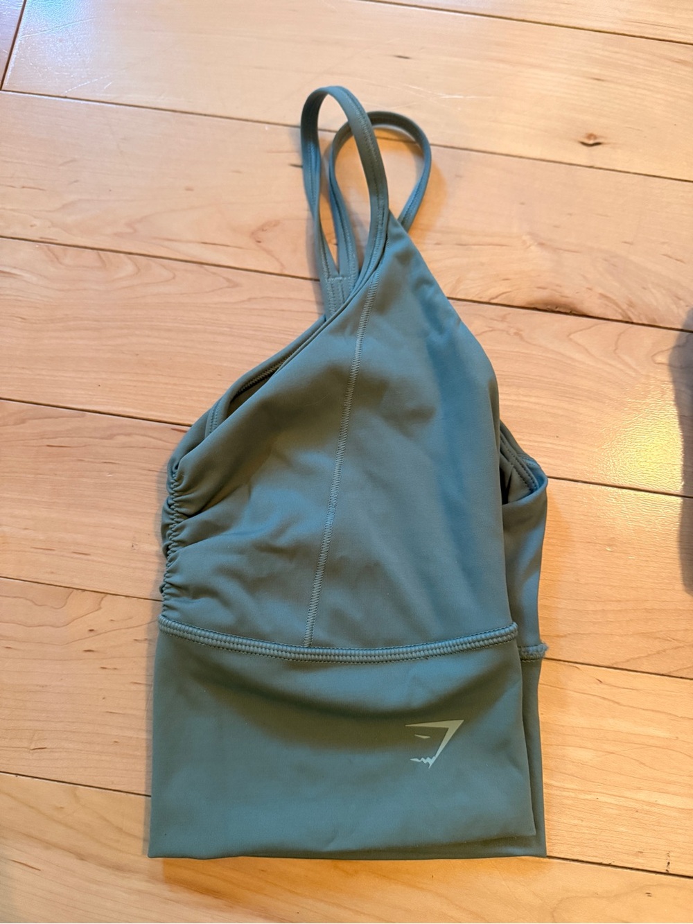 Gymshark Olive Green Strappy Crop Top